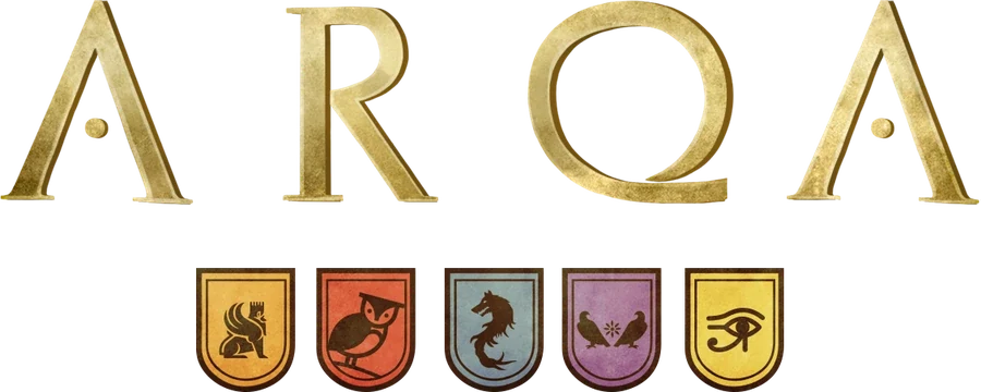 ARQA, with the shields of its five kingdoms: Parthia, Greece, Dacia, Armenia and Egypt